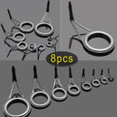 O Ring Tip Repair Kit Fishing Rod Guide Tackle Box Accessories Eye Ceramic Ring