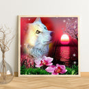 5D Crystal Diamond Painting DIY White Wolf Full Round Mosaic Kit Home Decor