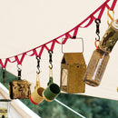 Campsite Storage Strap with 5 Hooks Hanger for Tree Outdoor (Short Rose) Newly