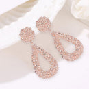Fashion Water Drop Geometric Metal Drop Earrings for Women Lady Ear Stud Jewe