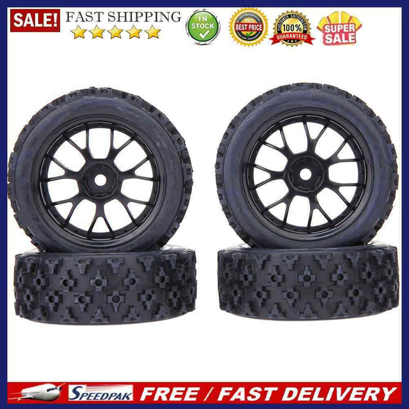 4pcs Star Pattern Rubber RC On Road Car Tires for 1/10 Universal Car Tamiya
