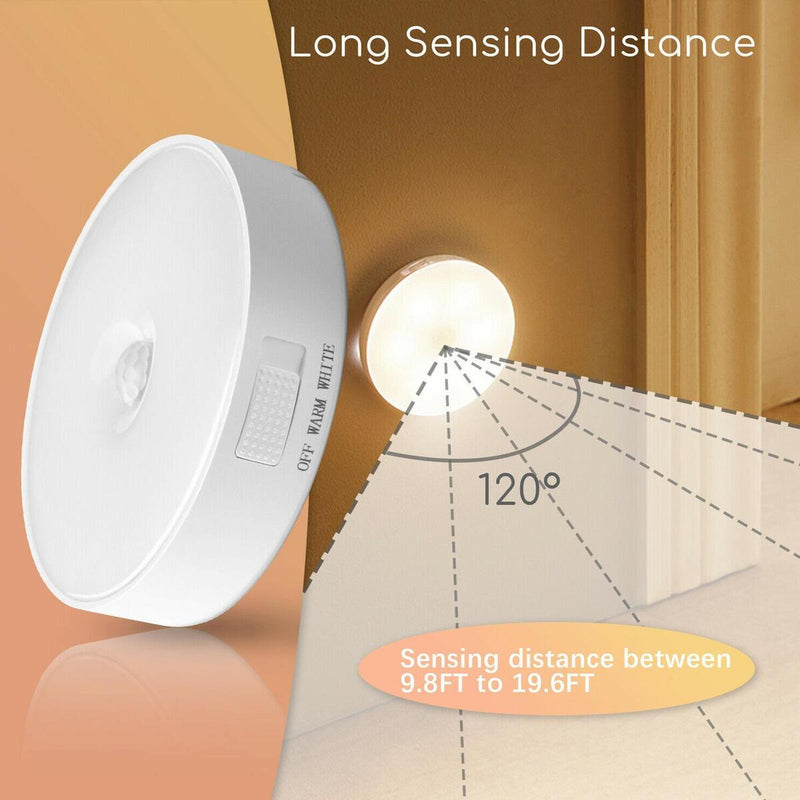 LED Night Light Motion Sensor Lights Wireless Rechargeable Cabinet Lamp FAST`