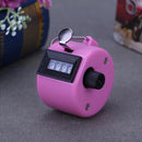 Clicker Counter 4 Digit Number Counters Plastic Shell Hand Held(Pink) Newly