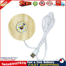 Wooden Base Night Light Crystal Ball Table Lamp Home Decor (125mm Warm) Newly