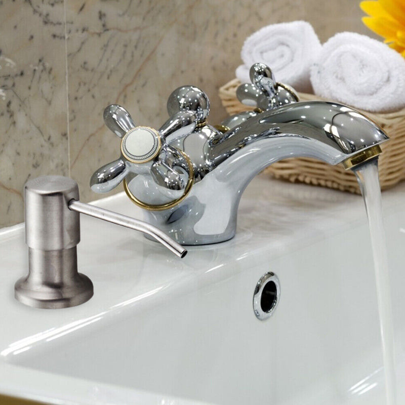 Stainless Steel Soap Dispenser Extension Tube Kit for Kitchen Sink Pump Newly