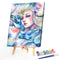 Oil Paint Painting Girl By Numbers Coloring Picture Digital Drawing