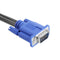 VGA Splitter Cable 1 Computer to Dual 2 Monitor Male to Female Wire (Blue)