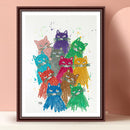 Part Special Shaped Drill Diamond Painting Colorful Cat DIY Handmade Art Gift