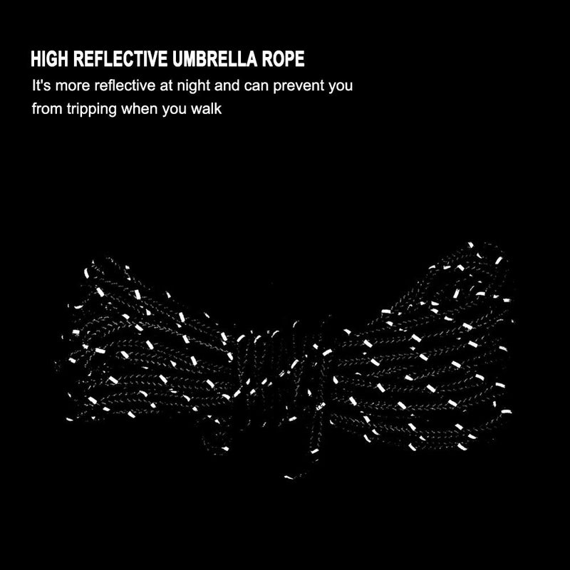 4x Tent Paracord Cord Outdoor Camping Windproof Wind Rope Buckle (Black)