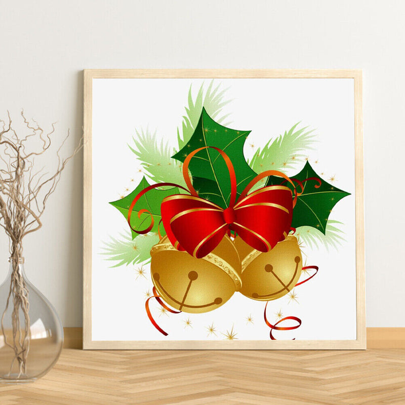 Frameless Bow Bell Oil Paint by Numbers Kit Handpainted Picture Artwork Craft