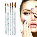 5X Sable Kolinsky Acrylic Nail Art UV Gel Carving Brush Set Too Glitter C3W3