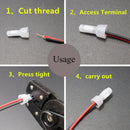 No Screw Clamp Pressure Line Cap Terminals Wire Connector Closed End Crimp