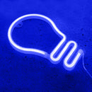 Light Bulb LED Neon Light Neon Sign Hanging Decoration Night Lamp (Blue)