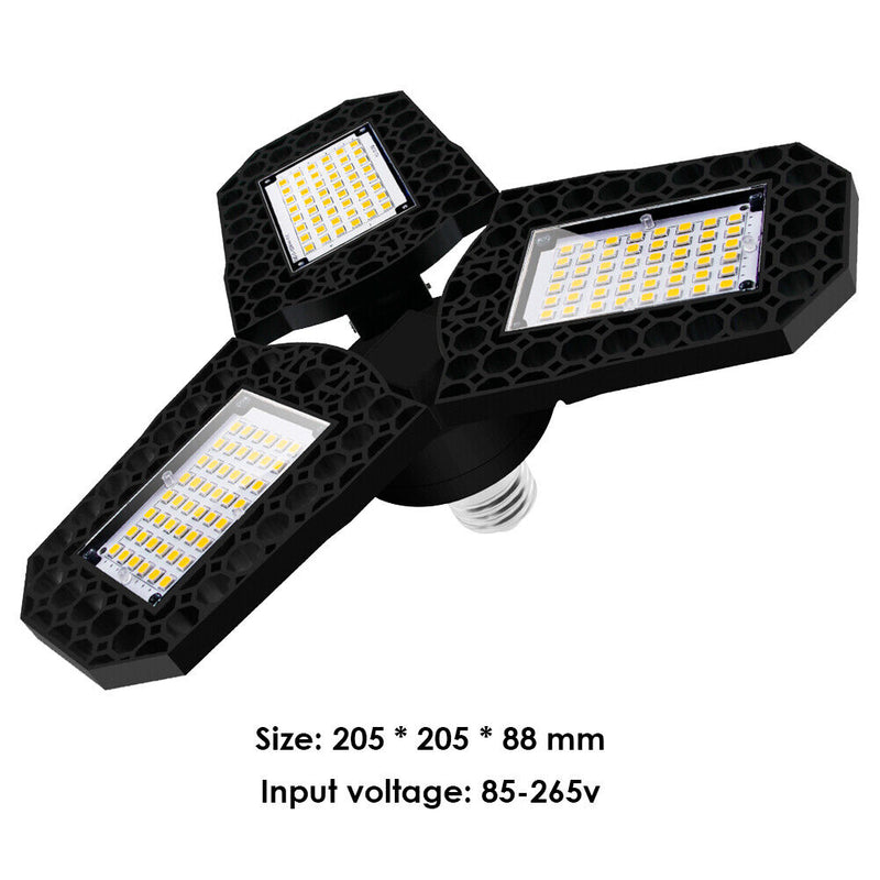 LED Foldable Industrial Light Outdoor Yard Workshop Garage Lamp (White 80W)