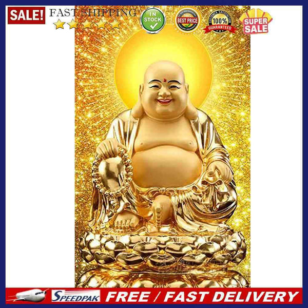 5D Diamond Painting Kit Buddha Light Shines Full Round Drill Rhinestone DIY