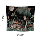 Mushroom Snail Printing Woven Tapestry Hanging Psychedelic Bohemian Tapestr