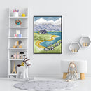 DIY Cotton Thread Highland Cottage Partial Cross Stitch Stamped Embroidery Craft