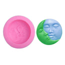 Sun & Moon Faces Silicone Soap Craft Molds DIY Handmade Soap Kit Mould J0D8 U1H1