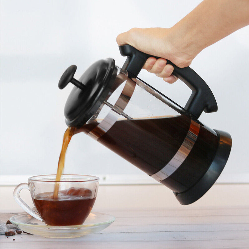 Press Coffee Brewer French Filter Manual Coffee Maker Kettle Glass Teapot