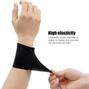 Elastic Wristband Summer Ice Silk Sport Cycling Wrist Brace (Black 8cm) Newly