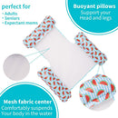Striped Hammock & Armrest Pool Float Bed for Water Relaxing (Watermelon)