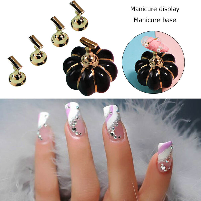 Magnetic False Nail Tips Practice Display Stand Manicure Art Polish Show Holder