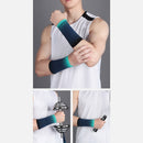 Knitted Sports Compression Wrist Guard Brace Wrist Support Band (Navy Blue)