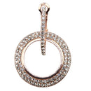 Rhinestone Round Dangle Ear Hoop Women Hollow Drop Earrings Alloy Jewelry Gif