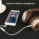 Microphone Car Volume Control Male to Male Headphones Aux 3.5mm Audio Cable