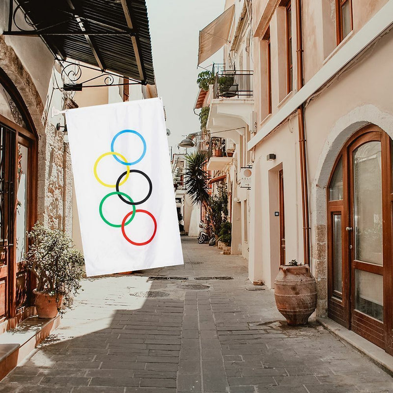 Yard Olympic Decorations Olympics Game Flag Polyester Fabric Outdoor Banner
