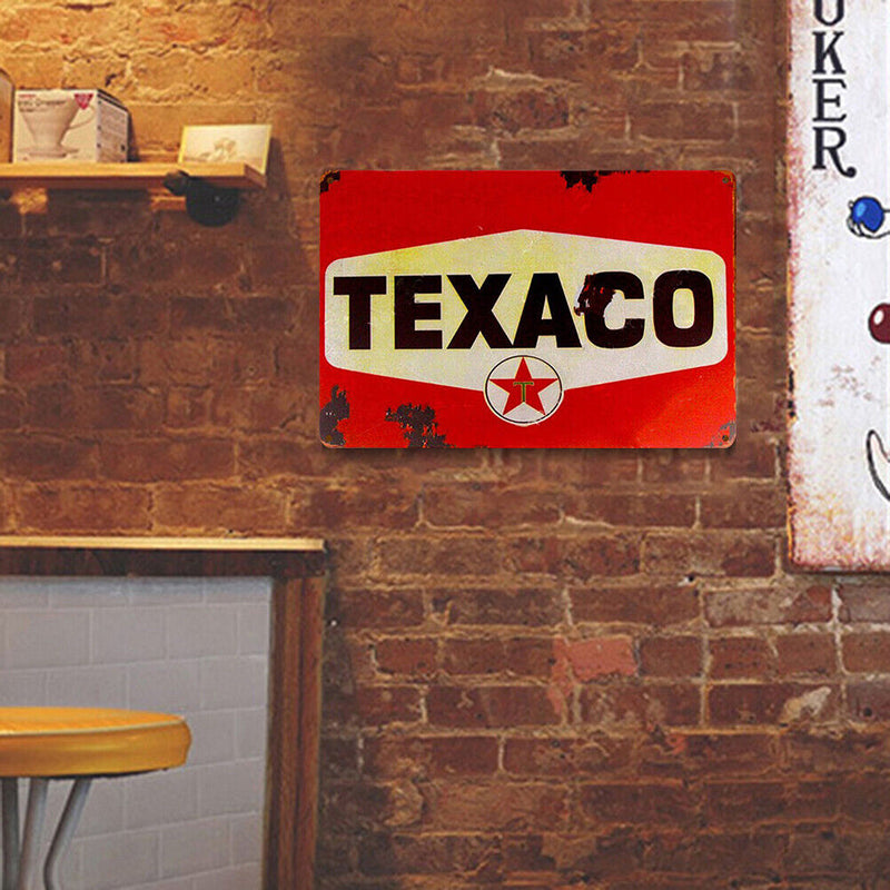 TEXACO Metal Plate Tin Sign Plate for Bar Pub Club Cafe Garage Poster Retro Art