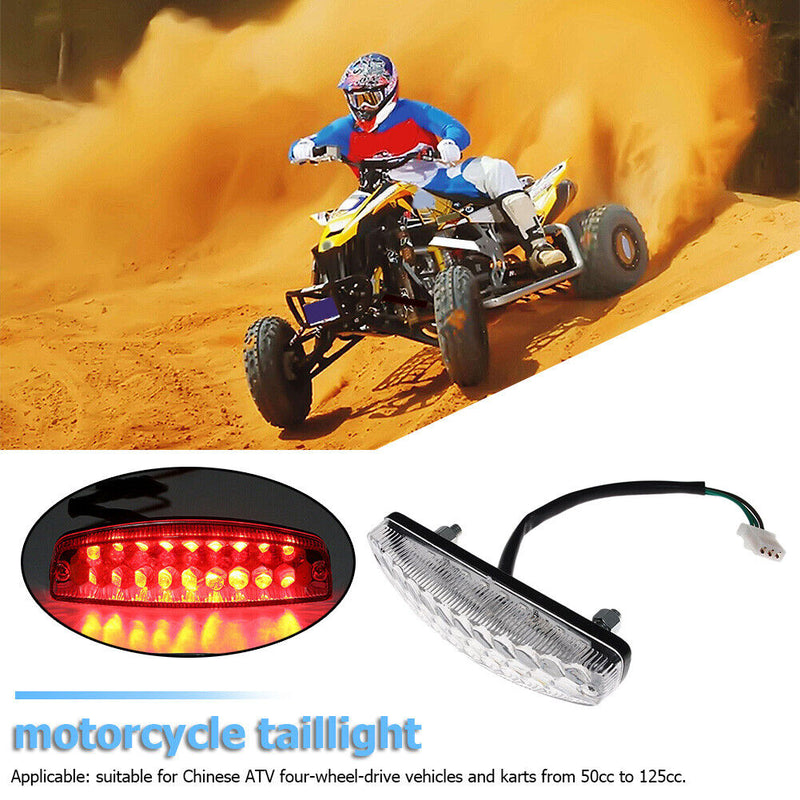 16 LED Tail Brake Stop Lights Motorcycle Lighting for 50cc 125cc ATV Quad K