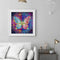 #A 5D Diamond Painting Kit Blue Flower Butterfly Partial Special Shape Drill D