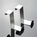 2pcs Door Hook Stainless Steel Kitchen Cabinet Clothes Pothook Hanger Holders