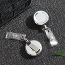ID Name Card Anti-Lost Clip Badge Holder Retractable Lanyards Key Ring