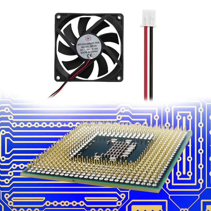 Hillrong Rumore 8015S DC12V 0.16A 80x80x15mm Fan DC Cooling Fan