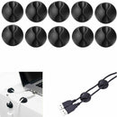 20X Cable Clips Tidy Cord Lead Desk Organiser USB Charger Holder SelfAdhesive