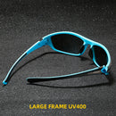 Polarized Sunglasses Men UV400 Outdoor Driving Eyewear (Black Ice Blue) Newly