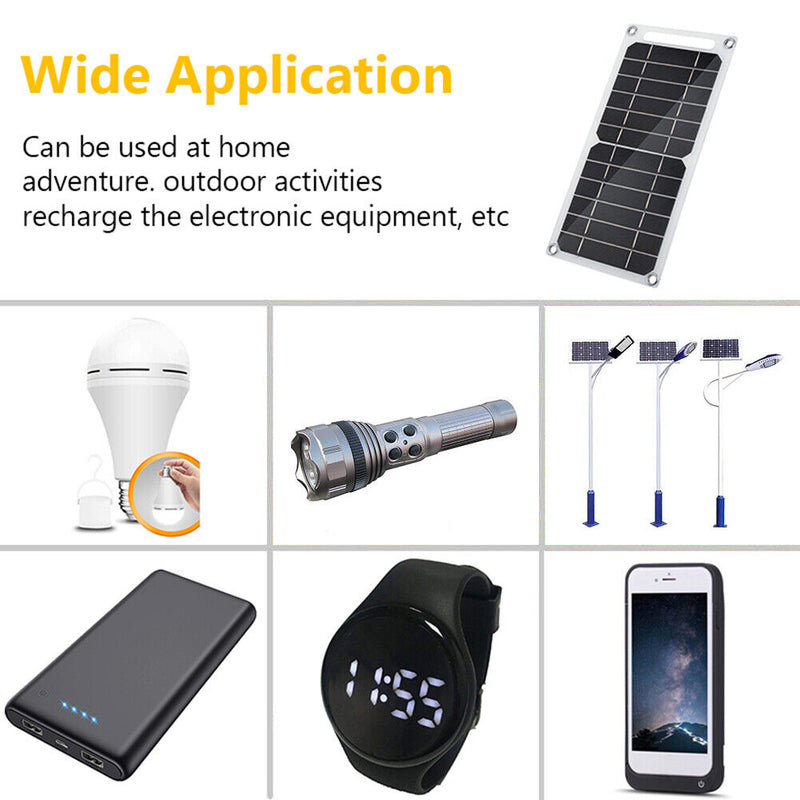 USB Solar Panel Outdoor 6W 5V Travel Solar Charger Generator Power Bank Newly