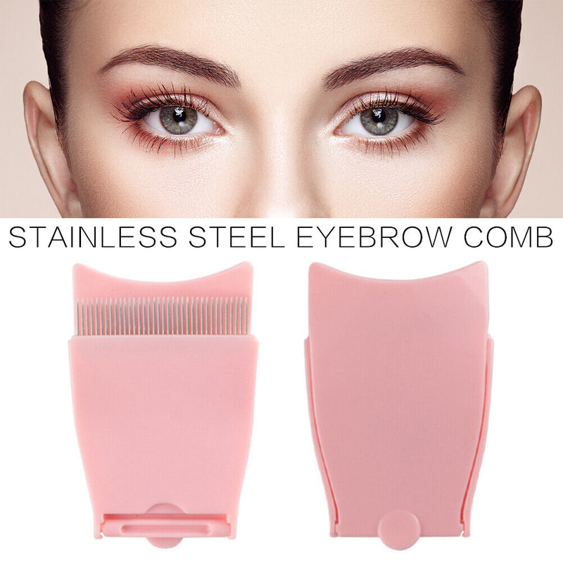 Eyelash Eyebrow Comb Durable Stainless Steel Needles Brush Comb for Girls Women