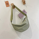 Fashion Solid Color Canvas Shoulder Chest Bag Purse Women Small Bag Handbags