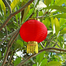 2pcs Round Chinese Lanterns Hanging Wedding Birthday Party Decor (A Red) Newly