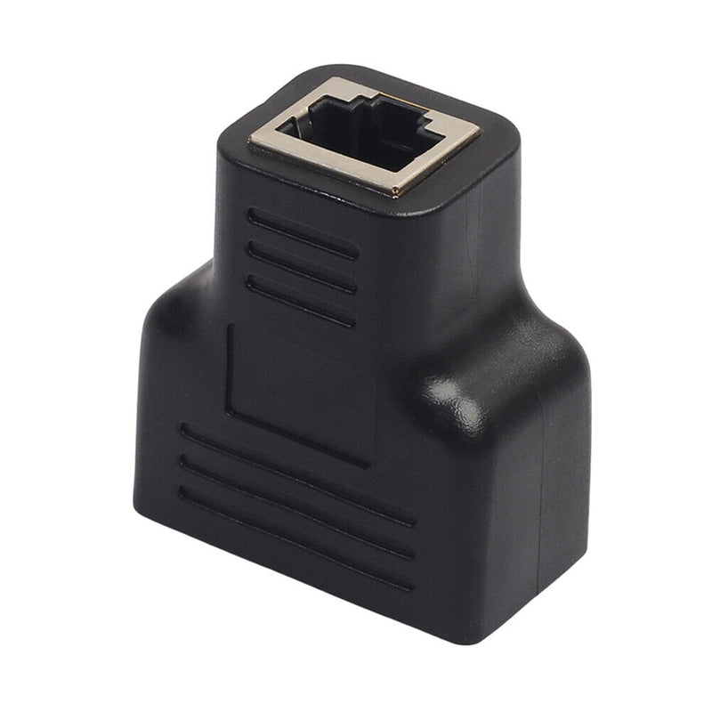 RJ45 Splitter Adapter 1 to 2 Dual Female Port CAT5/CAT 6 LAN Ethernet Sock