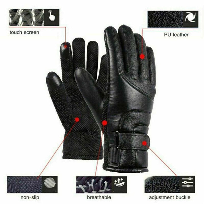 Windproof Rechargeable Hand Warmer Heated Gloves Electric Gloves Cycling Gloves