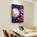 Peach Blossom Under Moon 5D Full Round Rhinestone Picture Home Decor 12x16 inch
