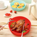 #A Silicone Air Fryer Pot Bakeware Reusable Environmentally for Oven Steamer Coo