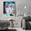 Waterfall Girl Oil Paint By Numbers Kits DIY Craft Coloring Drawing Home De