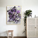 Purple Butterfly Oil Paint By Numbers Kits Canvas Picture DIY Wall Crafts Newly