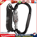 Carabiner Motorcycle Helmet Combination Lock with Steel Wire Rope (Black) Newly