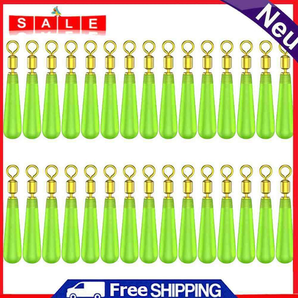 30pcs Copper Head Drift Fish Floats Rotation Buoy Seat Fishing Bobber (L)